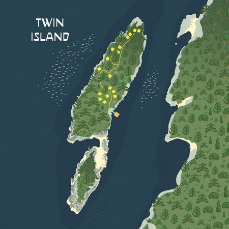 Twin Island BC Camping Map